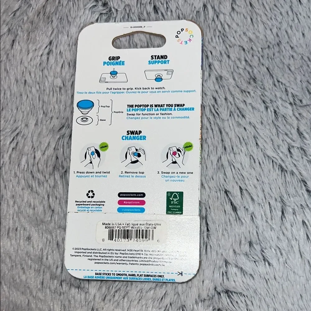 PopSocket Swappable PopGrip - Pastel Swirl